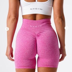 NVGTN bubblegum pink scrunch seamless shorts SMALL💓